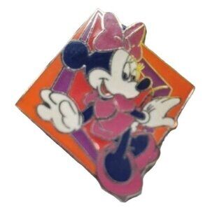 Disney Minnie Mouse Trading Pin Hair Bow Diamond Badge Brooch Lapel Pin Jewelry